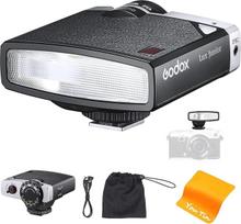 "Godox Lux Junior" retro fotoaparato blykstė GN12 6000K±200K Automatinis ir rankinis režimas 1/1-1/64 blykstė, skirta "Canon Nikon" "Sony Fuji" "Fuji Olympus" fotoaparatui su karšta kojele Skaitmeninis fotoaparatas