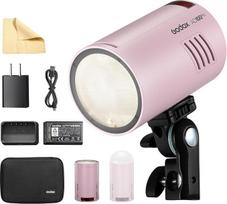"GODOX Pink AD100Pro Kit Strobe Light Photography", 100Ws 2.4G belaidė HSS 1/8000s lauko blykstės šviesa, 2600 mAh baterija 0.01, TTL HSS, lengva, nešiojama, kompaktiška, skirta fotoaparatui, modeliavimo šviesa