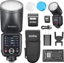 "Godox V100-C" TTL fotoaparato blykstė Speedlite 100 Ws su apvalia galvute, skirta "Canon" fotoaparatui (V100-C)