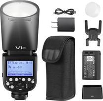 "Godox V1F" blykstė Speedlite, 76 Ws 2.4G didelės spartos sinchronizacija 1/8000 s 2600 mAh ličio jonų akumuliatoriaus apvali galvutė Speedlight, skirta "Fuji" fotoaparatui (V1-F)