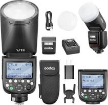 "Godox V1Pro N" TTL blykstė su apvalia galvute Speedlite 76Ws HSS 1/8000s 2980mAh ličio baterija LED modeliavimo lempa, V1-N (2024) SU-1 M/TTL blykstės režimas, skirta "Nikon
