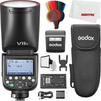 "Godox V1PRO-S V1 Pro" TTL apvali "Sony" fotoaparato blykstė su apvalia galvute, 76 Ws HSS 1/8000 s, įmontuota ličio baterija, LED modeliavimo lempa, naujoviška išorinė blykstė SU-1
