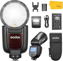 "Godox V1Pro-S" blykstės "Sony" fotoaparatams TTL blykstė, 2,4 GHz TTL 1/8000 HSS, 1,3 s perdirbimo laikas, 500 blyksnių, 2980 mAh ličio jonų akumuliatorius, išorinė blykstė SU-1, skirta "Sony" fotoaparatams
