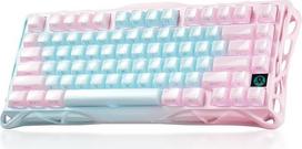 "GravaStar Mercury K1 Lite" 75 % mechaninė žaidimų klaviatūra, 2,4 GHz/BT5.0/Type-C mechaninė klaviatūra, QWERTY, "Hot-Swap" belaidė žaidimų klaviatūra 75 % - Aurora Mist