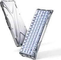 "GravaStar Mercury V60 Pro" 60% "Hall Effect" žaidimų klaviatūra, QWERTZ išdėstymas, 8000 Hz greito suveikimo klaviatūra, 0,005 mm RT, magnetinis jungiklis, CNC aliuminis, 0,125 ms delsos laikas, (sidabrinis šaltis)