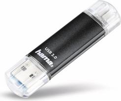 "Hama" 128GB USB atmintinė su USB 3.2 ir microUSB (2-in-1 USB atmintinė, pvz., "Android" mobiliajam telefonui, planšetiniam kompiuteriui, kompiuteriui, nešiojamajam kompiuteriui, kompiuteriui, nešiojamajam kompiuteriui, "MacBook", OTG, 40MB/s) Mobiliaja