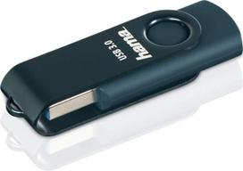 "Hama" 256GB USB atmintinė USB 3 duomenų kaupiklis 90MB/s duomenų perdavimas su kilpa, skirta pritvirtinti prie raktų žiedo "Memory Stick" Metalinė atmintinė, tinkanti "Windows/MacBook") Benzino mėlyna
