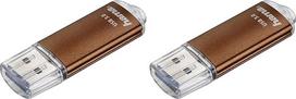 "Hama" 64GB USB 3.0 duomenų atmintinė 70MB/s duomenų perdavimo USB atmintinė su kilpele, skirta pritvirtinti prie raktų žiedo Atmintinė Atmintinė su užrakinamu dangteliu, pvz., skirta "Windows" / "MacBook") Ruda