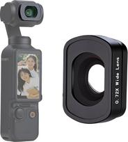 "Haoge Pocket 3" magnetinis 0,75X plačiakampio objektyvas, skirtas "DJI Osmo Pocket 3" fotoaparato objektyvui, išplėstinis 108° matymo laukas, dvipusė antirefleksinė danga