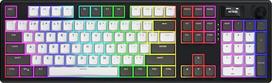 "HATOR Skyfall 100 Pro" belaidė mechaninė žaidimų klaviatūra su tyliai veikiančiais mechaniniais jungikliais, "Hot-Swap", RGB, tvirtinama prie tarpinės, TFT ekranas, PBT, 1000 Hz, 2,4 GHz/Bluetooth/USB-C, PC/Mac, US/ANSI išdėstymas (QWERTY)