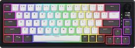 "HATOR Skyfall 65 Pro" belaidė mechaninė žaidimų klaviatūra su tyliai veikiančiais mechaniniais jungikliais, "Hot-Swap", RGB, tvirtinama prie tarpinės, TFT ekranas, PBT, 1000 Hz, 2,4 GHz/Bluetooth/USB-C, PC/Mac, US/ANSI išdėstymas (QWERTY)