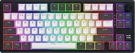 "HATOR Skyfall 80 Pro" belaidė mechaninė žaidimų klaviatūra su tyliai veikiančiais mechaniniais jungikliais, "Hot-Swap", RGB, tvirtinama prie tarpinės, TFT ekranas, PBT, 1000 Hz, 2,4 GHz/Bluetooth/USB-C, PC/Mac, US/ANSI išdėstymas (QWERTY)