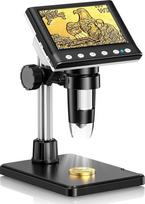 "Hayve" skaitmeninis mikroskopas, 4,3 colio LCD mikroskopas, 1080P USB mikroskopas su 8 reguliuojamomis LED lemputėmis, mikroskopas vaikams, suaugusiesiems, suderinamas su "MacOS Windows