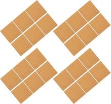 "Healeved" 24 lipnios kvadratinės kamštinės lentos 10 cm 2 mm vandens absorbuojančios naminės pakraštėliai "Craft Cork" stalui Neslystančios kamštinės plytelės namų apdailai ir amatų projektams