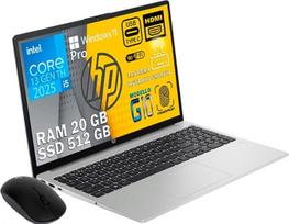 "HP 250 G10 Notebook Silver", 20GB RAM, 512GB SSD, 15,6" FullHD ekranas, "Intel i5-1334U" 10 branduolių procesorius 4,6 GHz, apšviesta klaviatūra, pirštų atspaudai, "Win11 Pro", akimirksniu