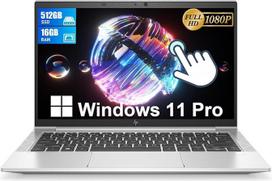 "HP Elitebook 830 G8" jutiklinio ekrano verslo nešiojamasis kompiuteris, 13,3" FHD nešiojamasis kompiuteris, "Intel Core i7-1185G7", 16GB RAM, 512GB SSD, JAV QWERTY klaviatūra, "Windows 11 Pro" (atnaujintas)