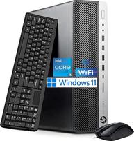 "HP EliteDesk 800 G3" SFF stalinis kompiuteris, "Intel Core i5-7500", 8GB RAM, 256GB SSD, "WiFi", "Bluetooth", JAV QWERTY klaviatūra, "Windows 11 Pro" (atnaujintas)