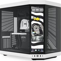 "Hyte Y70 Touch Infinite" dviejų kamerų ATX Mid Tower modernus estetiškas korpusas su integruotu 2,5K LCD jutikliniu ekranu - Panda