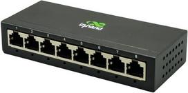 "InHand Networks" 8 prievadų gigabitinis komutatorius, nevaldomas tinklo komutatorius, 8 x 10/100/1000Mbps RJ45 prievadai, metalinis korpusas, be ventiliatoriaus, "Plug & Play", su ES maitinimo kištuku, skirtas namų biurui ir komerciniam naudojimui