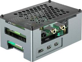 "InnoMaker" aliuminio korpusas "Raspberry Pi 5" su 3510 PWM ventiliatoriumi ir radiatoriumi - suderinamas su DAC/DAC PRO/AMP/AMP PRO/RS485&CAN HAT ir išplėtimo plokštėmis