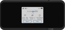 "Inseego 5G MiFi M2000" mobilusis 5G prieigos taškas maršrutizatorius, "WiFi 6", "4G LTE Fallback", 2,4 colio jutiklinis ekranas, greitojo įkrovimo funkcija, galima prijungti iki 30 įrenginių, juodas
