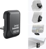 "Insta360 Quick Reader" 512GB nešiojamasis SSD diskas - išorinė USB C atmintinė "Ace Pro 2", "X5", "X4 Air", "iPhone", "Android", kompiuteriui, sukurta kartu su "Lexar" turinio kūrėjams