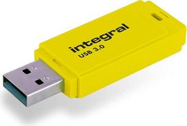 "Integral Neon" 64GB USB 3.0 atmintinė - geltona (iki 110MB/s)