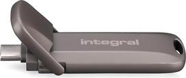 "Integral USSD" 512GB "Turbo-C" USB 3.2 Gen 2×2 metalinis USB atmintukas su itin sparčiu nešiojamuoju SSD, skaityti iki 2000MB/s ir rašyti iki 1700MB/s - patvarus cinko lydinio dizainas