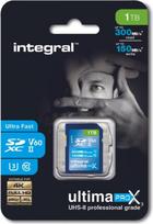 "Integral" 1 TB UHS-II SD kortelė V60 Iki 300MB/s skaitymo ir 150MB/s rašymo greitis SDXC profesionali didelės spartos atminties kortelė