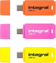 "Integral" 128GB neoninės mėlynos spalvos USB 2.0 atmintinė