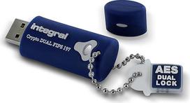 "Integral" 16GB "Crypto-197" 256 bitų 3.0 USB atmintinė su šifravimu - slaptažodžiu apsaugota USB atmintinė, sertifikuota pagal FIPS 197, tvirta, dvisluoksnė, vandeniui atspari konstrukcija XTS-AES