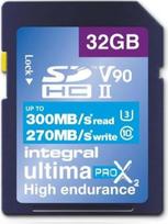 "Integral" 32GB UHS-II SD kortelė V90 Iki 300MB/s skaitymo ir 270MB/s rašymo greitis SDXC profesionali didelės spartos atminties kortelė