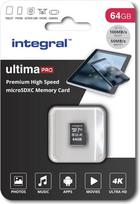 "Integral" 64GB "UltimaPRO V30 Premium Micro SD" kortelė (SDXC) UHS-I U3 + adapteris - 100MB/s