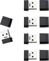 "Intenso Micro Line" 64GB USB atmintinė 5 vnt. - mini USB 2.0 atmintinė - kompaktiškas diskas kompiuteriui, nešiojamajam kompiuteriui, automobiliui ir televizoriui - juoda 5X 64GB