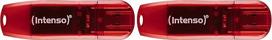 "Intenso Rainbow Line" 128GB USB atmintinė USB 2.0, raudona (2 vnt.)