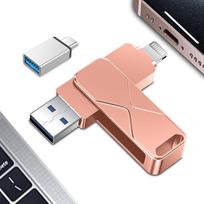 "iPhone" 512GB USB atmintinė MFi sertifikuotas "Lightning 3 in 1" išorinis atminties kaupiklis USB atmintinė "iPhone iPad" "iOS" "Macbook" "Android" kompiuteriui