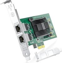 "ipolex Gigabit PCI Express Converged", skirtas "Intel 82576" tinklo adapteriui (NIC), du RJ45 variniai prievadai, PCI Express 2.0 X1