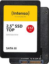 "Intenso" vidinis 2,5 colio SSD SATA III viršutinis, 512GB, 520MB/s, juodas