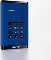"iStorage diskAshur3 SSD 4TB Blue" - saugus nešiojamasis kietosios būsenos diskas, apsaugotas slaptažodžiu, atsparus dulkėms ir vandeniui, aparatinis šifravimas
