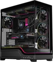 "Itek SHOWBUI Wave 82B" žaidimų kompiuterio korpusas - ATX Tower su 4 x 120 mm ARGB ventiliatoriais - 2 x USB 3.0, USB-C - tamsiai tonuoto grūdinto stiklo priekinis ir šoniniai skydeliai