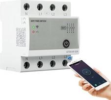 "Jadeshay GTS8-W" išmanusis "WiFi" laikmatis "Smart Home" nuotolinio valdymo jungiklis pagal "Tuya App" AC220V 4P 63A grandinės pertraukiklio laikmačio relės jungiklis