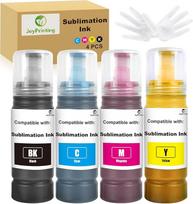 "JoyPrinting" sublimacinis rašalas, suderinamas su "Epson Ecotank" ET-1810 ET-2710 ET-2710 ET-2711 ET-2712 ET-2712 ET-2714 ET-2715 ET-2720 ET-2721 ET-2726 ET-2810 ET-2811, 4 x 70 ml žydro, žydro, magmago, geltono sublimacinio rašalo