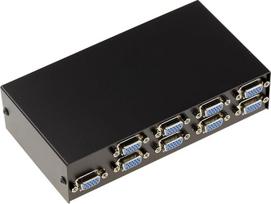 "Kalea Informatique" VGA skirstytuvas / perjungiklis 8 prievadai 1 vaizdo +, metalinis, 8 išėjimai 1 įėjimas į 8 išėjimus arba įėjimus 1 EURO PLUG
