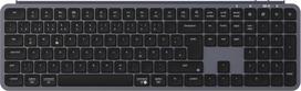 "Keychron B6 Pro" itin plona belaidė klaviatūra, pilno dydžio DE-ISO išdėstymas, ZMK pritaikymas, žirklinių kojelių klavišų dizainas ir klavišų slopinimas, 3 režimai, suderinama su "Win/Mac/Linux", 2,4 GHz/Bluetooth/Laidiniu ryšiu, pilka