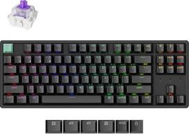 "Keychron K8 HE Rapid Trigger" belaidė mechaninė klaviatūra su "Hall Effect Gateron" dvigubo bėgio magnetiniu jungikliu, 2,4 GHz QMK "Bluetooth 5.2 RGB", suderinama su "Mac Windows