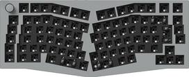 "Keychron Q10 Pro" mechaninės klaviatūros rinkinys, 75 % "Alice ISO" išdėstymas, aliuminio korpusas, programuojama su QMK/VIA, RGB apšvietimas, "Bluetooth 5.1", "Mac" ir "Windows" skirta "Barebone" žaidimų klaviatūra - pilka
