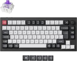 "Keychron Q1 HE" belaidė mechaninė klaviatūra, 75 % DE-ISO išdėstymo QMK/VIA programuojama, visiškai aliumininė, "Bluetooth" / laidinė, RGB, keičiama "Hall Effect Gateron" magnetu
