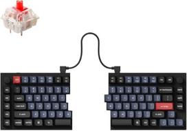 "Keychron Q11 QMK/VIA TKL" padalinta klaviatūra, 75 % ANSI, keičiama karštuoju būdu, laidinė, visiškai aliumininis korpusas, PBT klavišų dangteliai ir RGB apšvietimas, skirta "Mac" ir "Windows" (Gateron Red Switch)