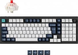"Keychron Q5 Max" belaidė mechaninė klaviatūra, 2,4 GHz "Bluetooth QMK", pilnai aliumininė, 96 % DE-ISO išdėstymas, RGB, keičiama perjungimo funkcija, skirta "Mac Windows Linux" (raudonas jungiklis)