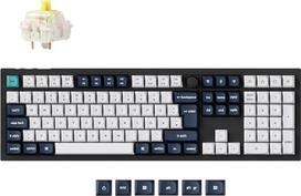 "Keychron Q6 Max QMK/VIA Bluetooth belaidė /2,4 GHz/USB-C laidinė pritaikyta mechaninė klaviatūra, DE-ISO pilno dydžio programuojamos rankenėlės RGB apšvietimas, karštai keičiamas "Gateron Banana" jungiklis